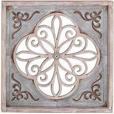 Olivia & May Traditional Wood and Iron Flourish Wall Decor 91.4x91.4cm