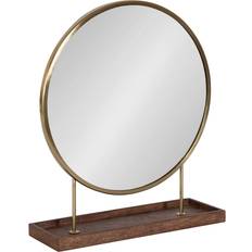 Table Mirrors Kate & Laurel Maxfield Round Tabletop Table Mirror 18x21.5"