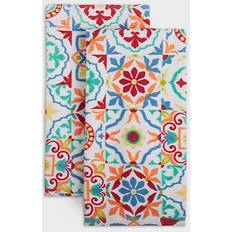 Fiesta Worn Tiles Kitchen Towel Orange (71.12x40.64)