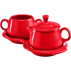 Red Cream Jugs Fiesta Sugar and Cream Jug 3