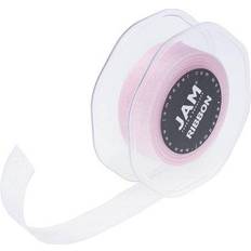 Jam Paper Sheer Ribbon, 7/8 In x 25 Yards, Pink, 1/Pack