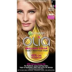 Garnier Olia Oil Powered Permanent Hair Color, 8.0 Medium Blonde False