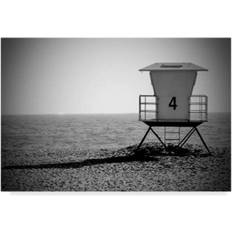 Black and white posters Trademark Fine Art American School Lifeguard In Black & White Poster 24x16"