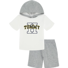 Tommy Hilfiger Baby Boys Hoodie and Pull-on Shorts - Gray