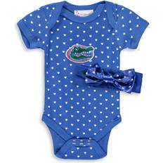 Infant Girl's Florida Gators Hearts Bodysuit & Headband Set - Royal Blue