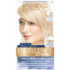 Excellence Creme Level 3 Permanent Haircolor 01 High-Lift Extra Light Natural Ash Blonde