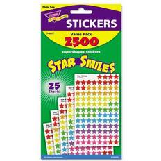 Crafts Trend Star Smiles SuperShapes Stickers Value Pack, 2500 Stickers/Pack