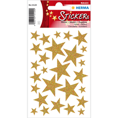 Herma stickers magic stjerner guld (1) (10 stk) klistermærker jul