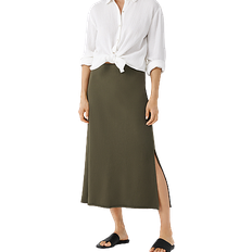 A-line Skirts - Cotton Eileen Fisher Lightweight Organic Cotton Terry A-Line Skirt - Olive
