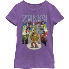 Fifth Sun Girl's Scooby Doo Zoinks Monster Audience T-shirt - Purple Berry