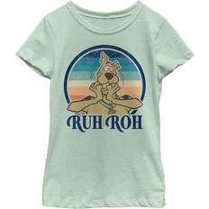 Fifth Sun Girl's Scooby Doo Ruh Roh Retro Circle T-shirt - Mint