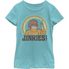 Fifth Sun Girl's Scooby Doo Velma Jinkies Retro T-shirt - Tahiti Blue