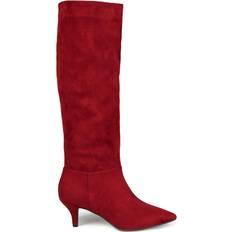 Journee Collection Vellia Wide Calf - Wine