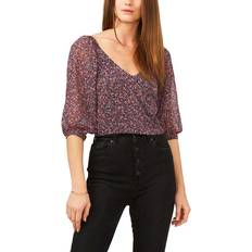 1.State Printed Puff Sleeve Top - Winter Willow