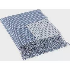 Design Imports Waffle Knit Blankets Blue, White (152.4x127)