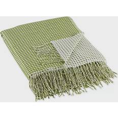 Design Imports Waffle Knit Blankets White, Green (152.4x127)