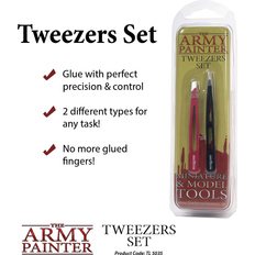 The Army Painter Tweezer - 2-Piece Precision Tweezers Set of Sharp Tweezers  Precision & Fine Pointed Tweezers for Assembling Miniatures- Small
