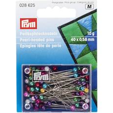 Prym Pearl Head Pins, Assorted Colours, 38mm, Pack of 40
