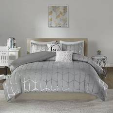 Intelligent Design Raina Duvet Cover Gray, Silver (228.6x223.52)