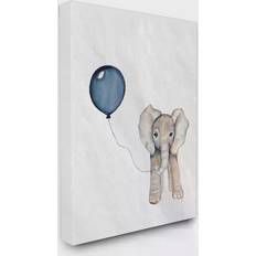 Stupell Baby Elephant with Blue Balloon Poster 24x30"