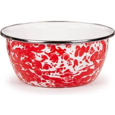 Red Salad Bowls Golden Rabbit Red Swirl Salad Bowl 24fl oz 5.5" 4