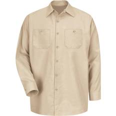 Red Kap Industrial Long Sleeve Work Shirt - Light Tan