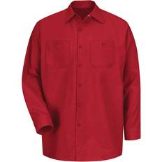Red Kap Industrial Long Sleeve Work Shirt - Red