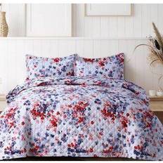 Azores Home Juliette Quilts Red (243.84x233.68)