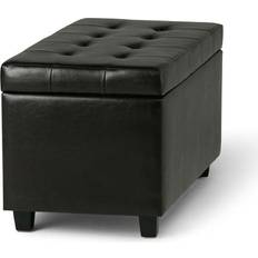 Brown Pouffes Simpli Home Cosmopolitan Pouffe 17.7"