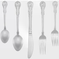 RiverRidge Home Beaded 46 Piece Monogrammed Flatware Set, Letter A