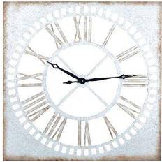 Clocks Olivia & May Extra Large Galvanized Metal Wall Clock 36"