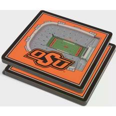 Plastic Coasters YouTheFan Oklahoma State Cowboys 3D StadiumViews Coaster 2pcs