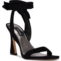 Textile Heeled Sandals Nine West Kelsie - Black