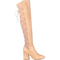 Journee Collection Valorie Extra Wide Calf - Beige