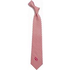 Beige - Men Ties Eagles Wings Gingham Tie - Oklahoma