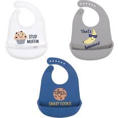 Hudson Silicone Bibs, Stud Muffin 3-Pack