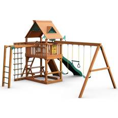 Gorilla Navigator Wooden Swing Set with Monkey Bars