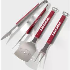 Red Barbecue Cutlery YouTheFan Arkansas Razorbacks Spirit Series Barbecue Cutlery 3pcs