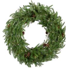 Glass Decorations Fraser Hill Farm 36 in. Norway Pine Artificial Wreath Decoration 36"