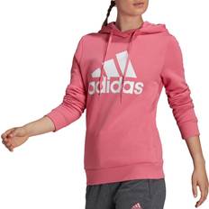 Adidas Loungewear Essentials Logo Fleece Hoodie Plus Size - Rose Tone/White