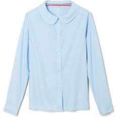 Buttons Blouses & Tunics Children's Clothing French Toast Girl's Long Sleeve Modern Peter Pan Blouse - Blue