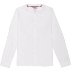 Buttons Blouses & Tunics Children's Clothing French Toast Girl's Long Sleeve Modern Peter Pan Blouse - White