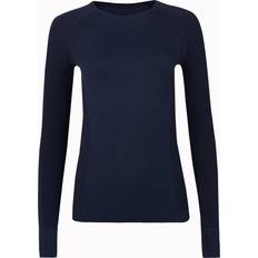 Sweaty Betty Athlete Seamless Workout Long Sleeve Top Women - Navy Blue