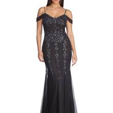 Windsor Madeline Formal Beaded Mermaid Dress - Charcoal