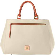 Dooney & Bourke Pebble Grain Zip Satchel Bag - Bone