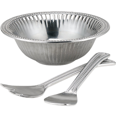 Wilton Armetale Flutes and Pearls Salad Set Serving 3pcs