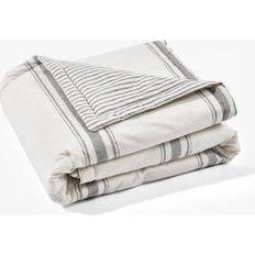 Lush Decor Farmhouse Striped Blankets Gray (152.4x127)