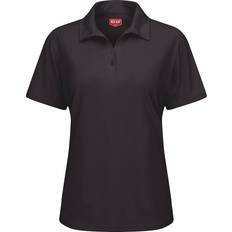 Fitness & Gym - Women Polo Shirts Red Kap Short Sleeve Performance Knit Flex Series Pro Polo Women - Black