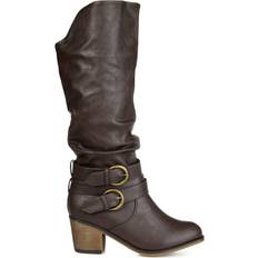 Journee Collection Late Wide Calf - Dark Brown