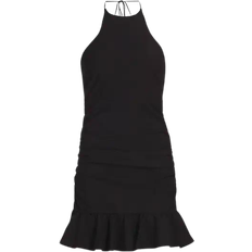 Cinq A Sept Willa Halter Ruffle-Hem Dress - Black